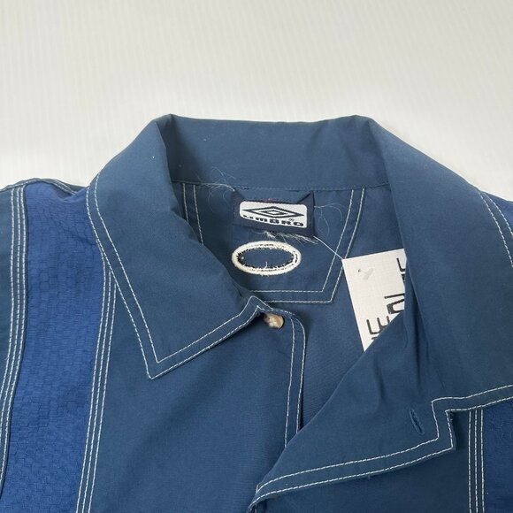 Vintage Umbro Striped Button Up Short Sleeve XL - Picture 5 of 5